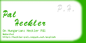 pal heckler business card